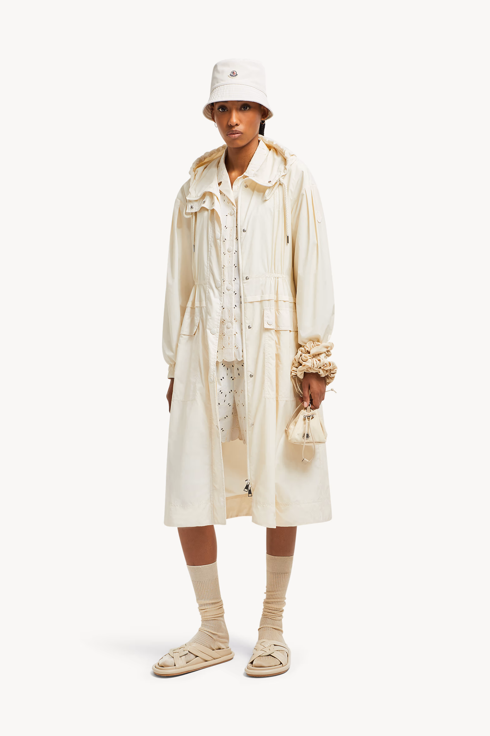 Parka à capuche Coupiac Femmes Blanc Ivoire Moncler 0